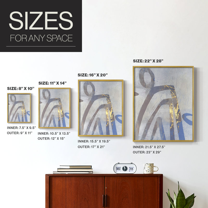 Linx II Framed Print - Solid Wood, 14" H x 11" W