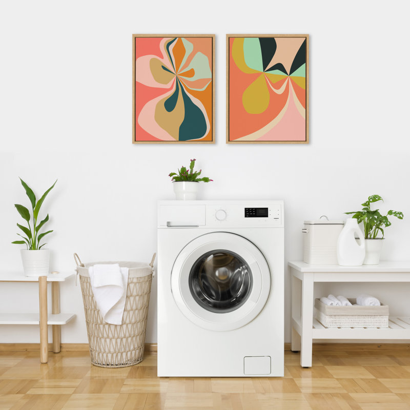 «Retro Floral 4» par Alicia Bock, reproduction d'art sur toile encadrée