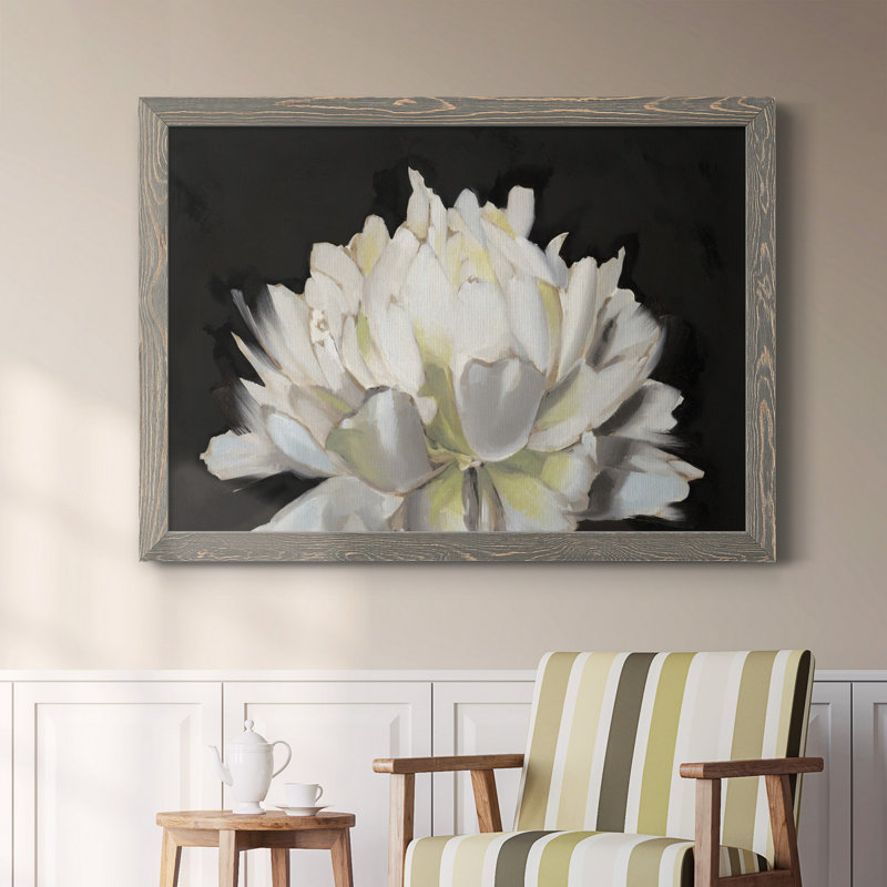 «All Aflutter I», reproduction d'art sur toile encadrée, H 23 po x l 32 po x P 1 po, Encadré gris