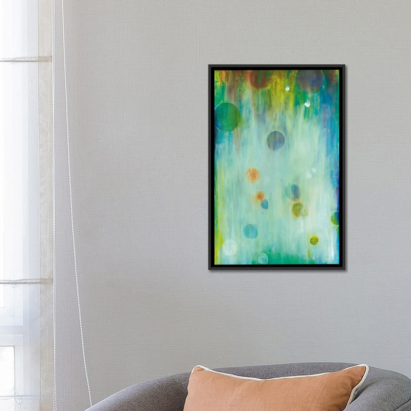 « souffled glass », impression sur toile, H 26 po x l 18 po x P 1,5 po, Toile avec cadre noir, Pas de tapis