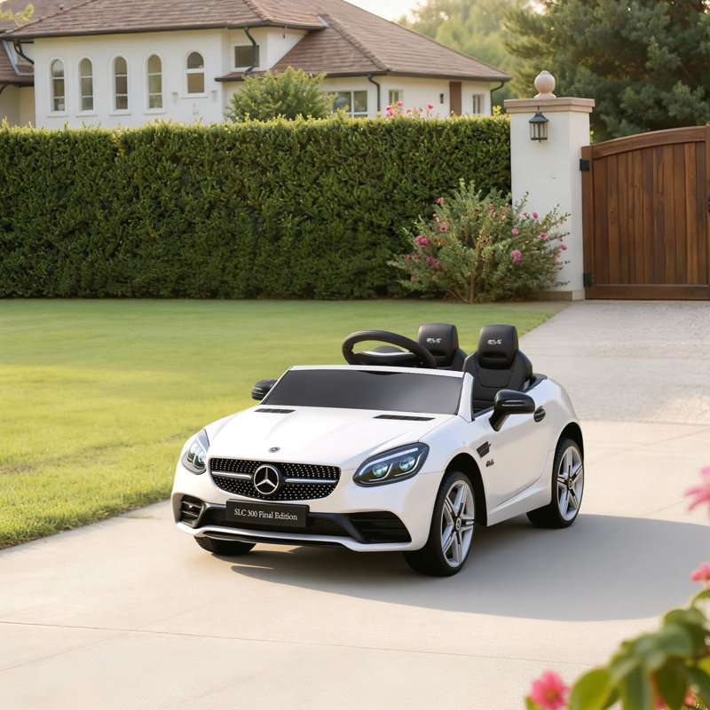 Aosom 12V Electric Car for Kids Ride On, Blanc