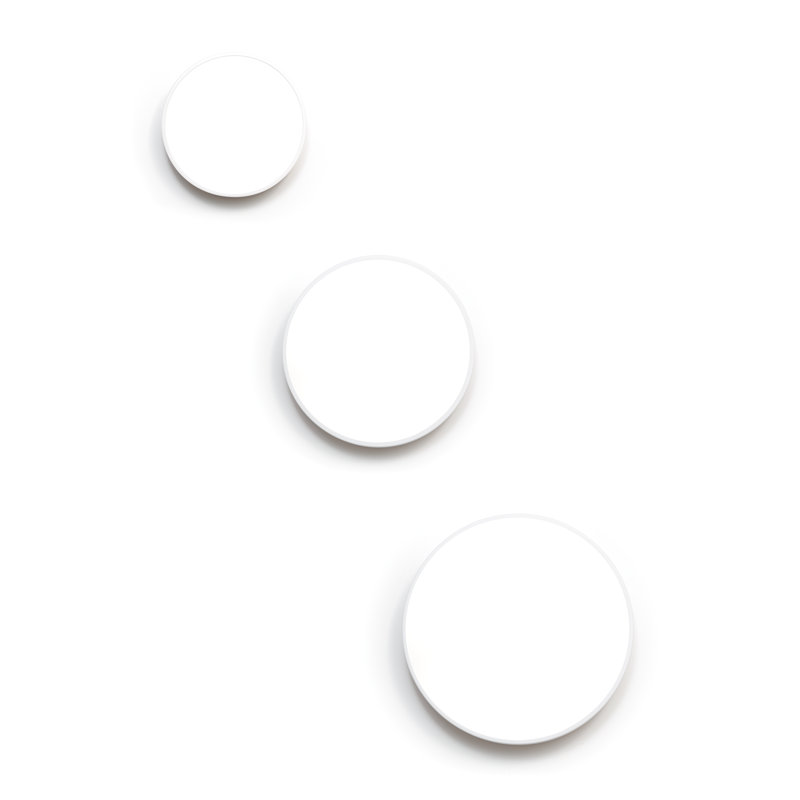 Casco Glass LED Flush Mounted Sconce, 45 cm diameter x 6cm D, FLUORESCENT 1 x 2GX13 ELS 40W 830 Lm, White