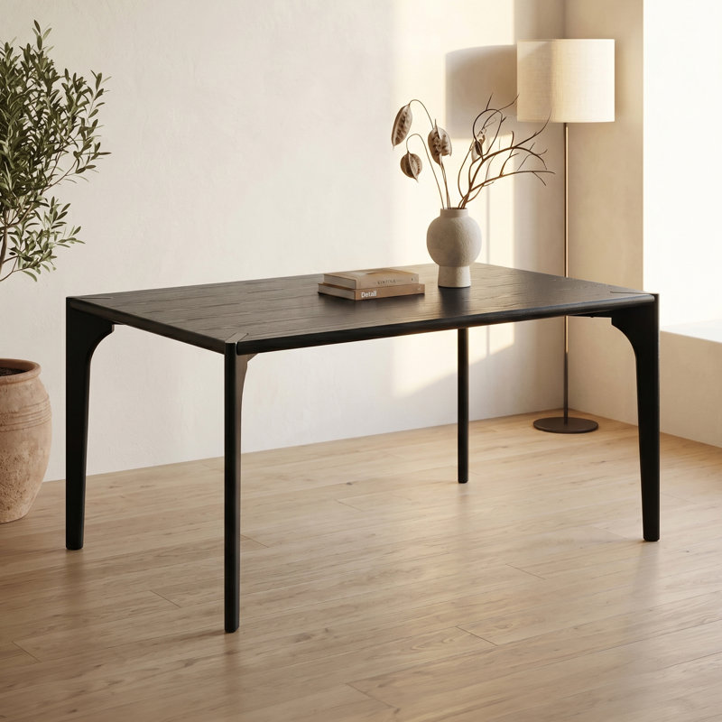 Martez Rectangular Dining Table with Round Tapered Legs