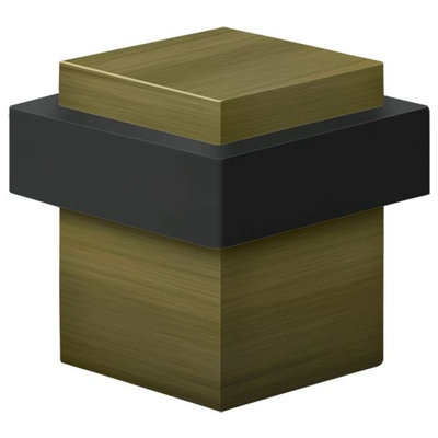 Deltana UFBS138U5 Square Universal Floor Bumper 1-3/8", Solid Brass in Antique Brass