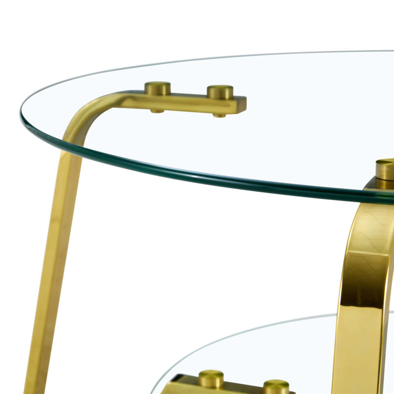 Table basse rétro en verre trempé à structure métallique minimaliste, élégante et polyvalente pour tout salon