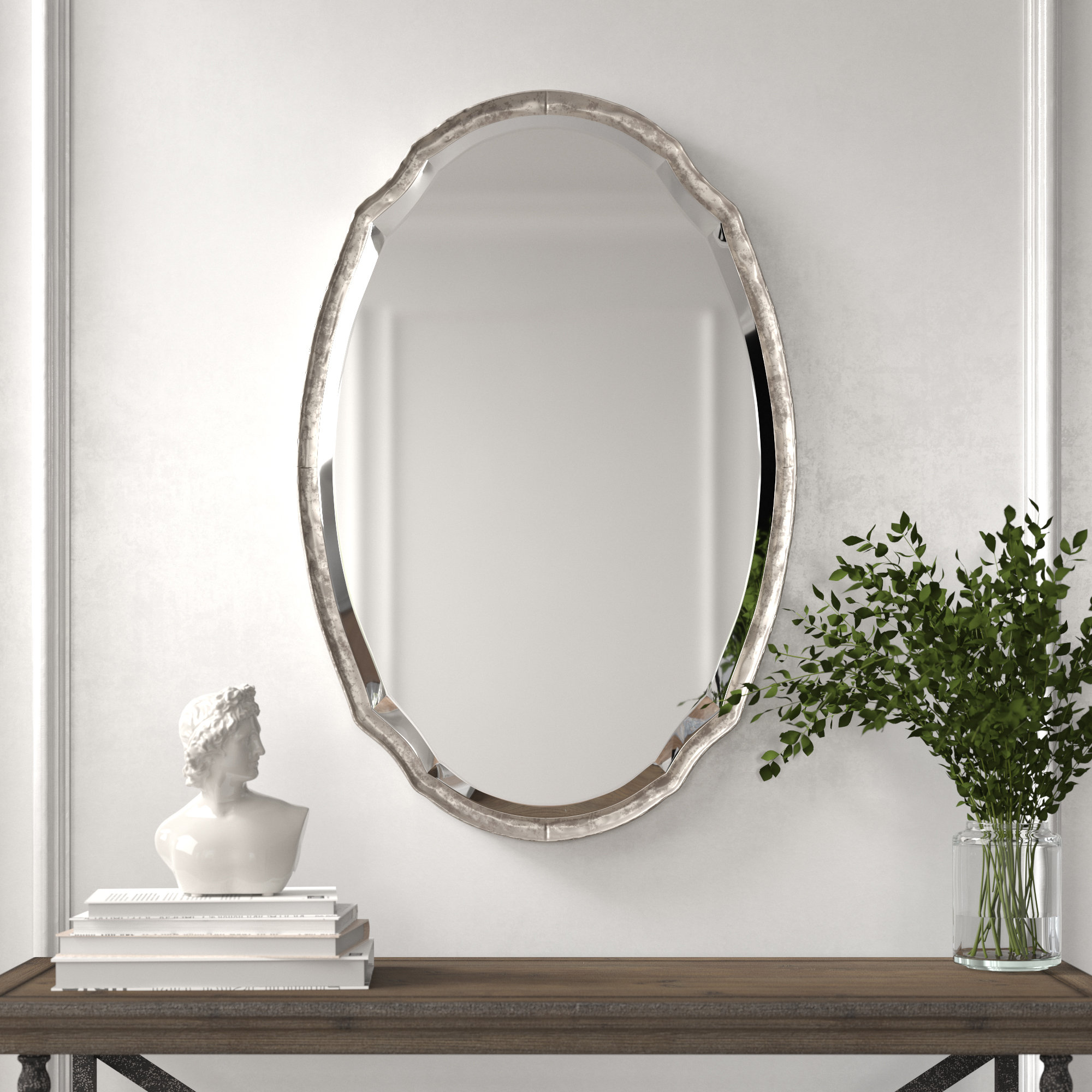 Ophelia & Co. Aguirre Oval Wood Wall Mirror & Reviews | Wayfair.co.uk