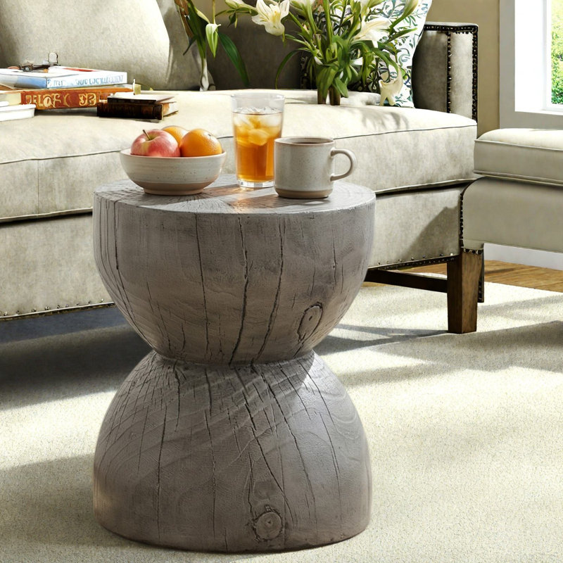 Top End Table, Grey*Grey Wood