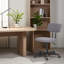 Chaise de travail sans accoudoirs en laine d'agneau 23 po pivotante réglable avec dossier capitonné-554103489-554103491