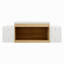 Ensemble de meuble-lavabo mural 60 po avec lavabo de comptoir en résine et 2 tablettes de rangement, 2 portes à fermeture douce (KD-Packing)-130001307