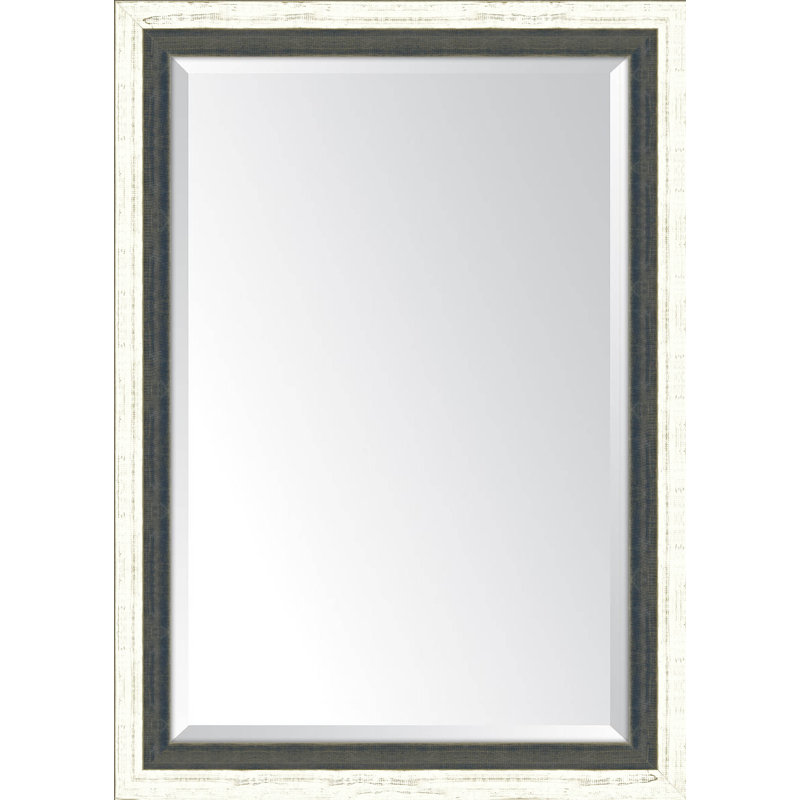 Wood Flat Wall Mirror, 42" H x 30" W, Yellow