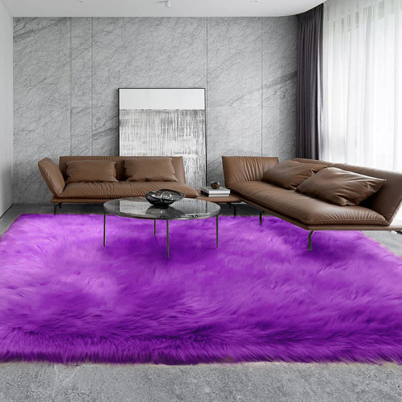 Nador Faux Sheepskin Indoor Rug, Runner 2' x 10'