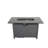 42" Smoked Glass Metal Rectangle Fire Pit (Black)-146991629