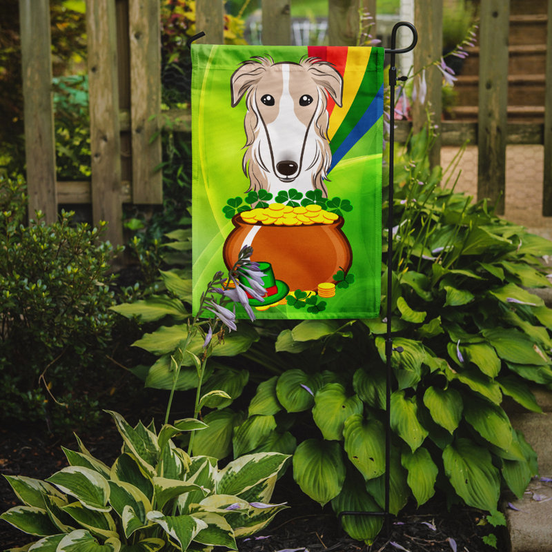 Drapeau de jardin Arella St. Patrick's, Barzoï