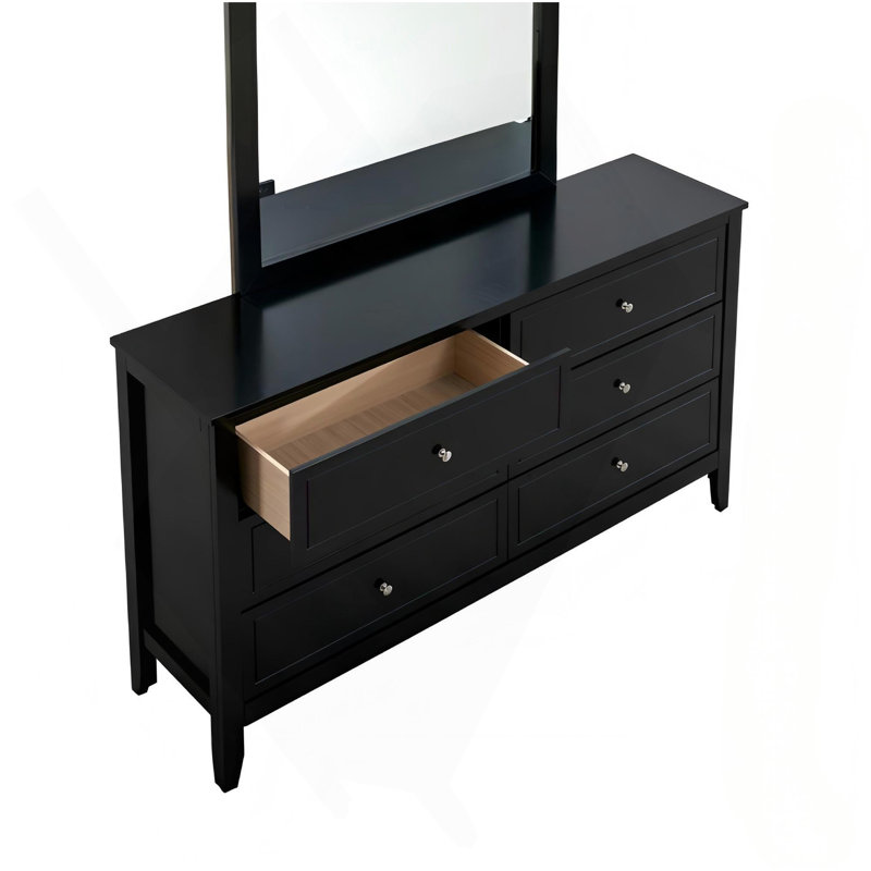 Commode Daniel G1313-D-50 (sans miroir), noir, Noir