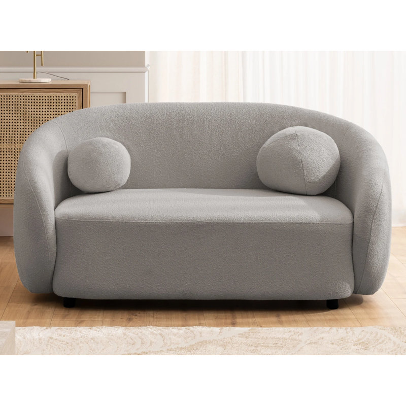 Roundi Boucle Sofa, Grey, 2