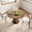 Table de salle à manger en bois massif noyer foncé 39 po Amberly-1933499929