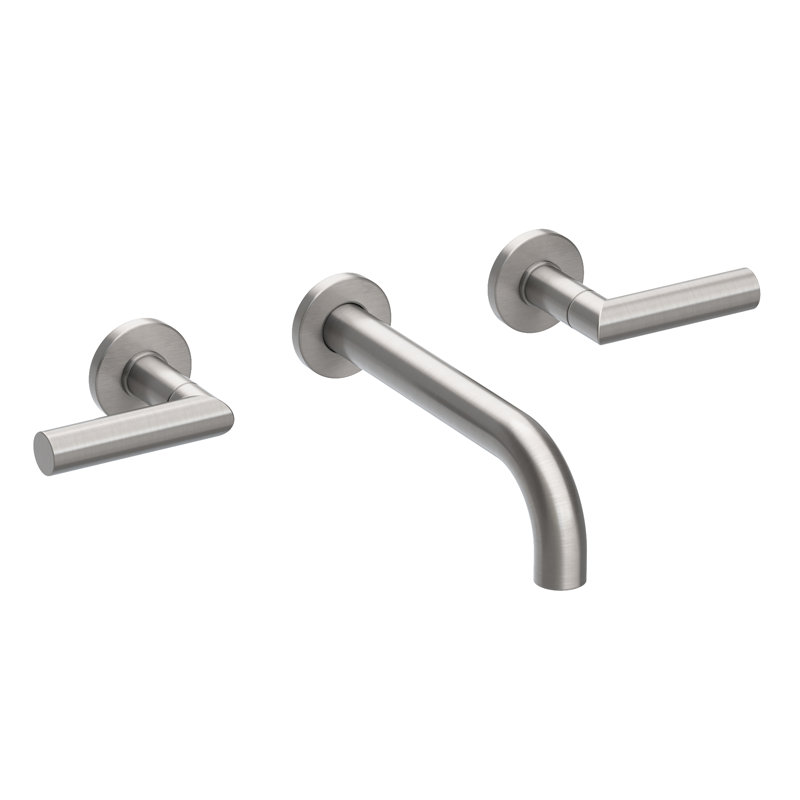 Pavani Wall Mount Bathroom Faucet, Stainless Steel