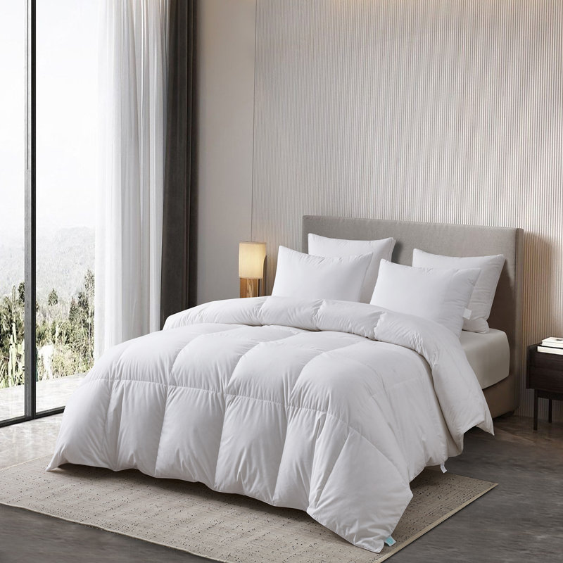 Martha Stewart Tencel/Cotton Blend Hungarian Goose Down Comforter - All Season, Queen