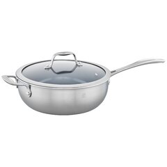 Swiss Diamond Premium Steel 4.6 qt Stainless Saute Pan - Induction