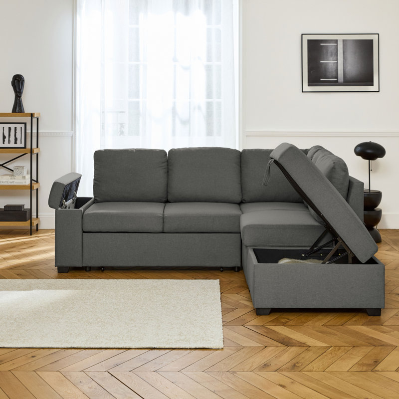 Prynn 3 Seater Corner Sofa , Grey
