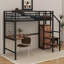 Lit mezzanine en métal avec bureau et grille en métal-1090973958-1090973959