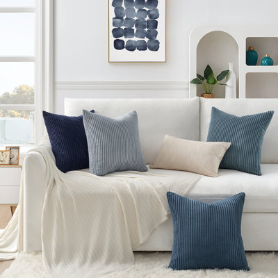 Striped Corduroy Pillow Cover Square Modern Gradient Pillow Cases for Sofa,  Decorative Cushion Cover
