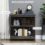 Bibliothèque d'angle de style industriel avec tablettes de rangement et structure en X en métal pour le salon, gris foncé