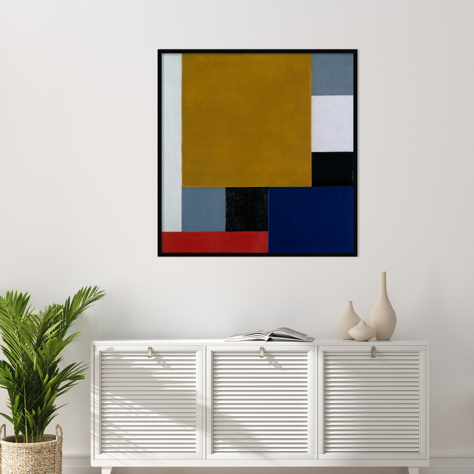 Dannette "Composition 22" Print, 41" H x 40" W, Black Paper Framed