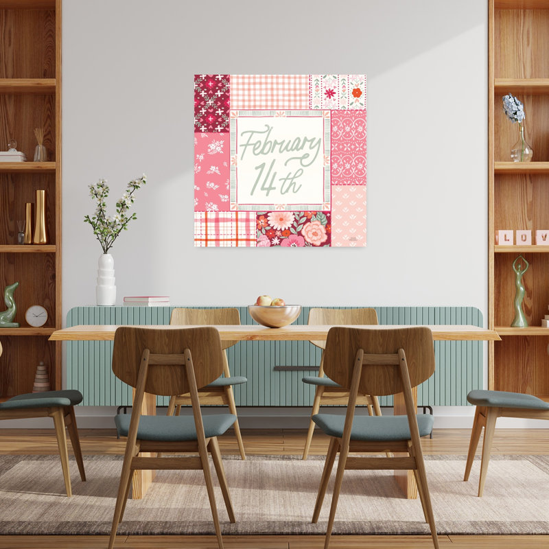 Blooming Hearts II V2, art floral contemporain, H 36 po x l 36 po