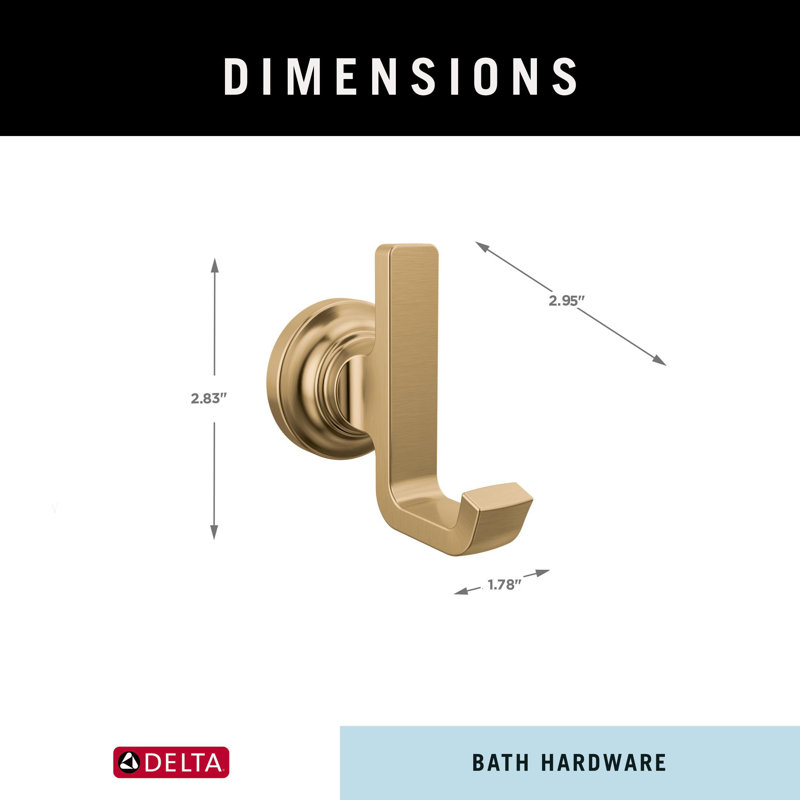 Gold Bathroom Accessories Delta Mylan 18 Wall Mount Towel Bar