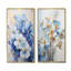 White And Blue Minimalism Violets - Violets Wall Art Living Room Set Of 2-1948669991-1948669986