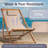 Reclining Beach Lounge Chair - Adjustable Reclining Sling Chair, Beige-717317181