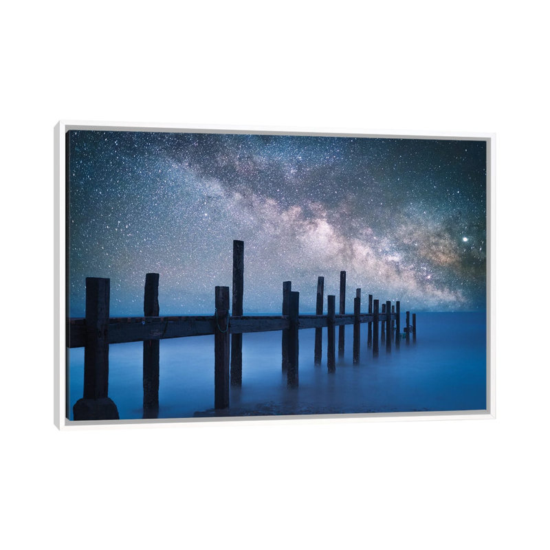 A Starry Night by Bingo Z - Print on Canvas, White Framed, 66.04 cm H x 45.72 cm W