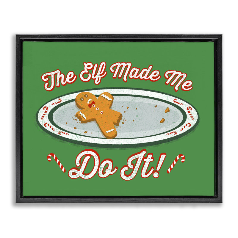 Cadre flottant Elf Made Me Do It, design par Jedco Brands, Inc., Cadre flottant noir de jais, H 17 po x l 21 po