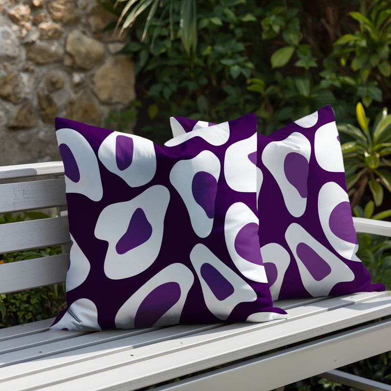 Oreiller réversible intérieur / extérieur Ziny, 16x16, Purple