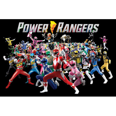  Officially Licensed Power Rangers - Group Art Poster - 24 x 36 Inch - Decorative Print - Poster Paper - Ready to Frame