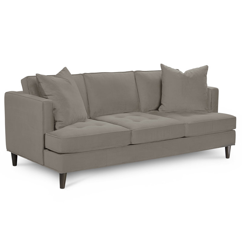 Upholstered 84'' Sofa, Bella Granite Performance Velvet
