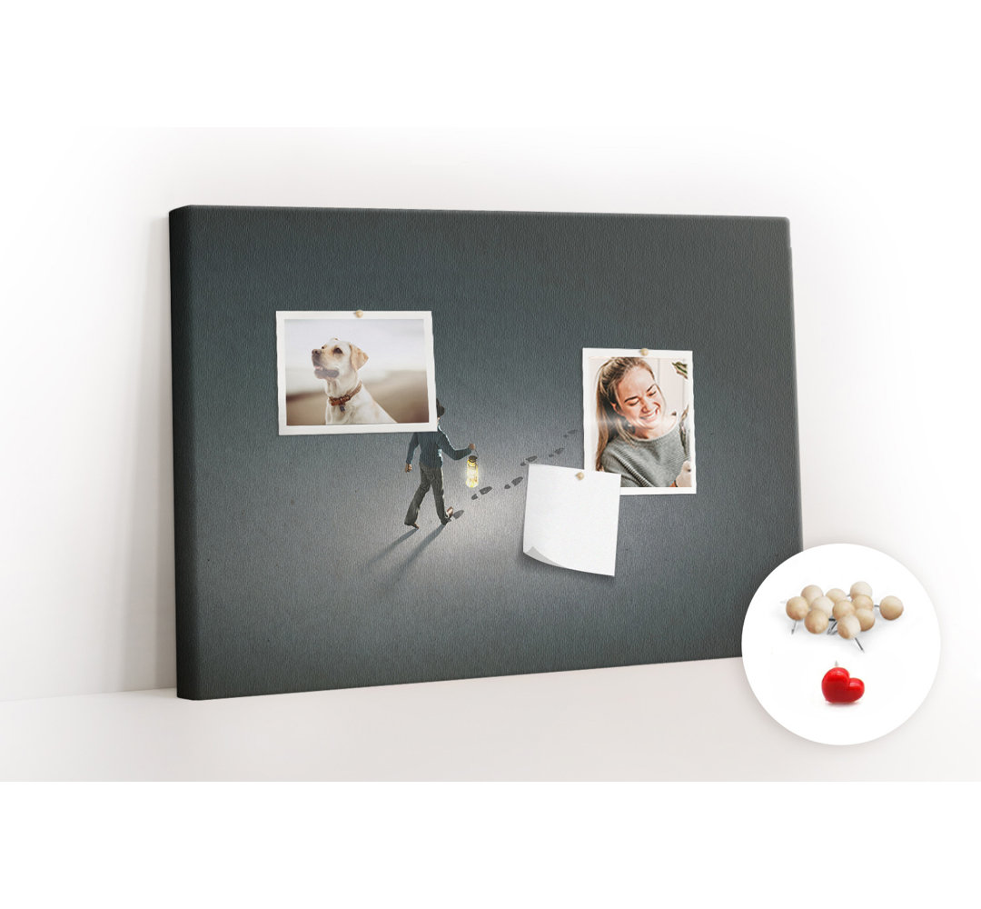 Wall Mounted bulletin board print wall art notice boards decorative corkboard Detective man