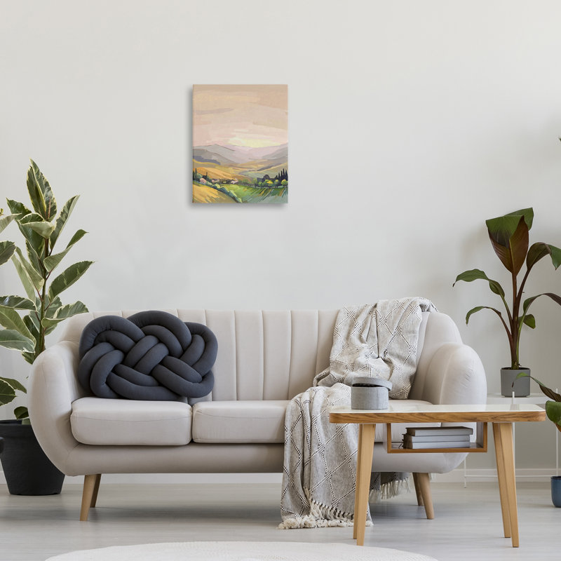 «Italian Hills in Morning Sunrise», art mural sur toile, par Amelia Noyes, H 20 po x l 16 po