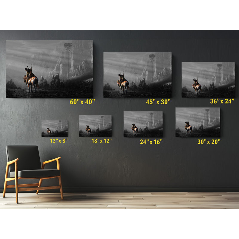 Impression d'art sur toile Lonely Way Classic, H 30 po x l 45 po x P 1 po