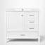 Meuble-lavabo simple de 91 cm (36 po) avec lavabo en céramique, tiroirs et armoire, fermeture amortie, style traditionnel, salle de bain-1232379218