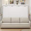 Lit double pleine grandeur avec tablettes de rangement et lumières à DEL douces, parfait pour l'espace-2057367553