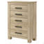 Commode de chambre à coucher 5 tiroirs Sansome