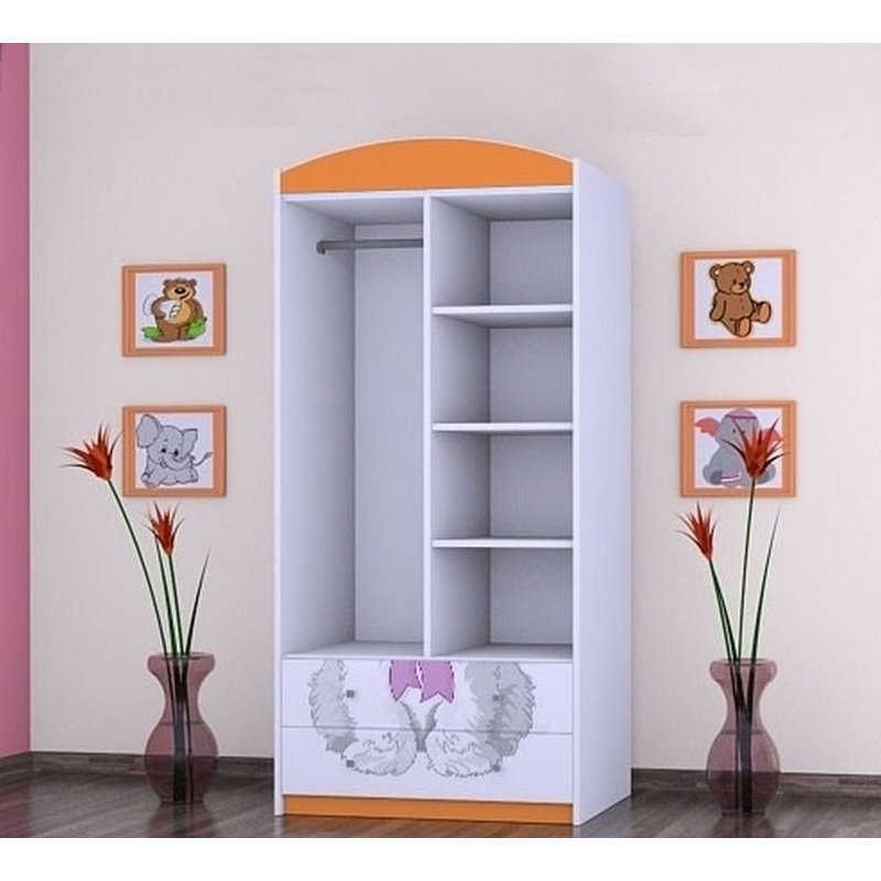 Nieto 2 Door Wardrobe, Orange