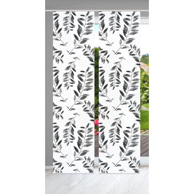 Polyester Semi Sheer Track Insert Sliding Panel Pair