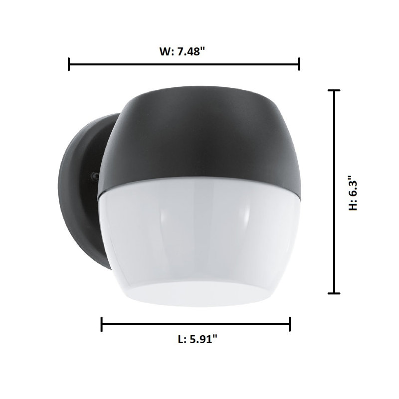 Angulay LED Wall Light, Black