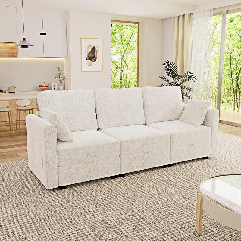 Modular Sectional Sofa Convertible Sofa Couch Set With Storage