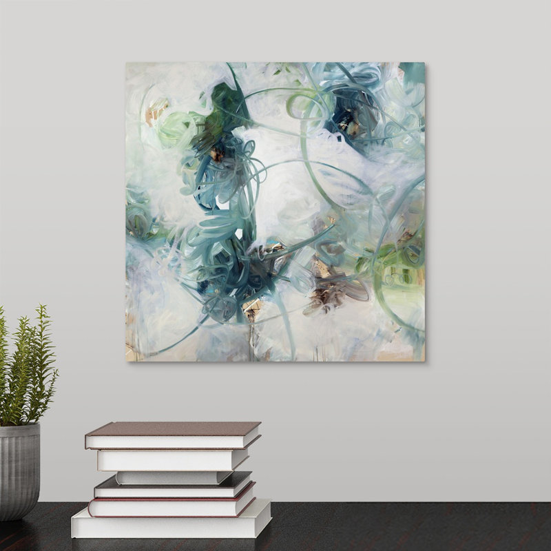«Tangled Up in Blue», peinture sur toile, Toile tendue, H 12 po x l 12 po x P 1,25 po