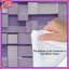 Édredon mauve à blocs blancs-130094599