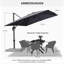 274cm X 335cm Rectangular Cantilever Parasol-1391648573